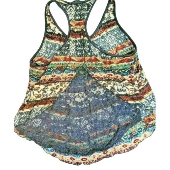 Papaya Womens Sleeveless Boho Print Top S - Picture 2 of 7